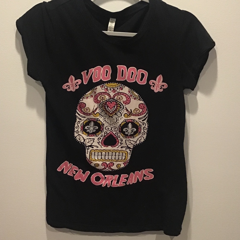 Beaded gorgeous skull tee